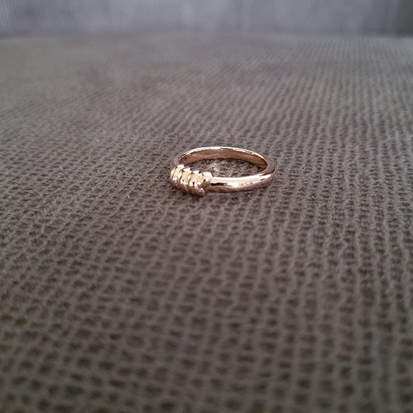 Bronzallure Rope Textured Front Rose🌹 Gold💛  Ring💍 - Picture 5 of 15